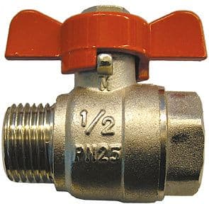 ROBINET A BILLE PASSAGE INTEGRAL MF 4/4" MANETTE PAPILLON