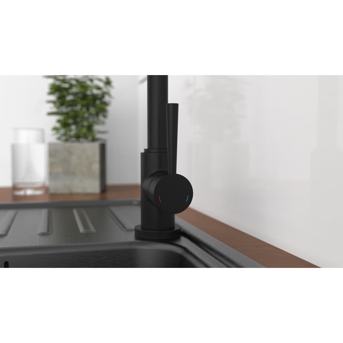 79166 CORNWALL Sink mixer, black matt