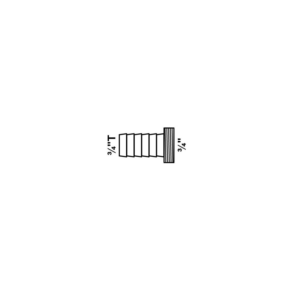 987389348 LT mâle, vierge, 3/4" M x 3/4"T