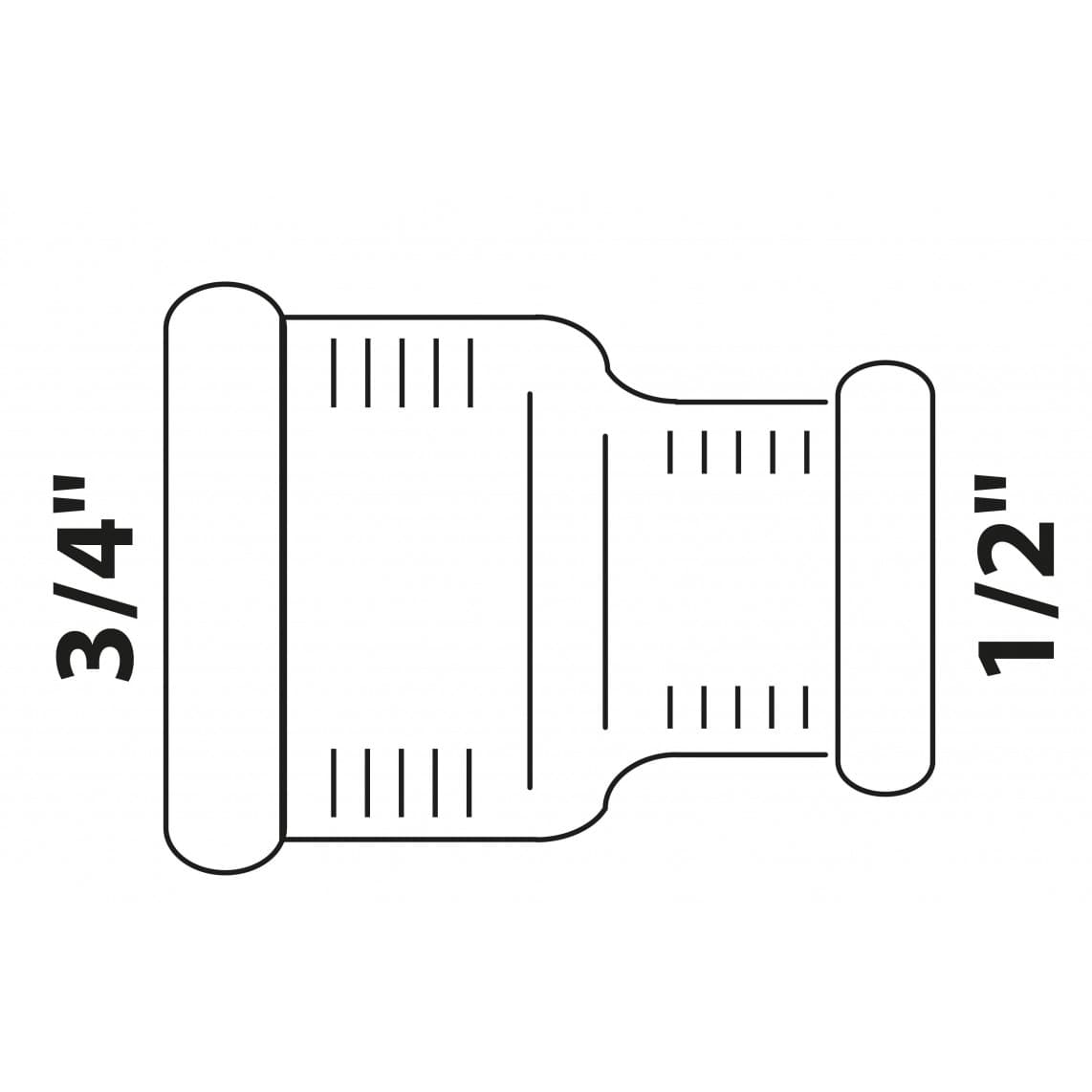 988954313 BR manchon réducteur, vierge, 3/4" F x 1/2" F, (3240)
