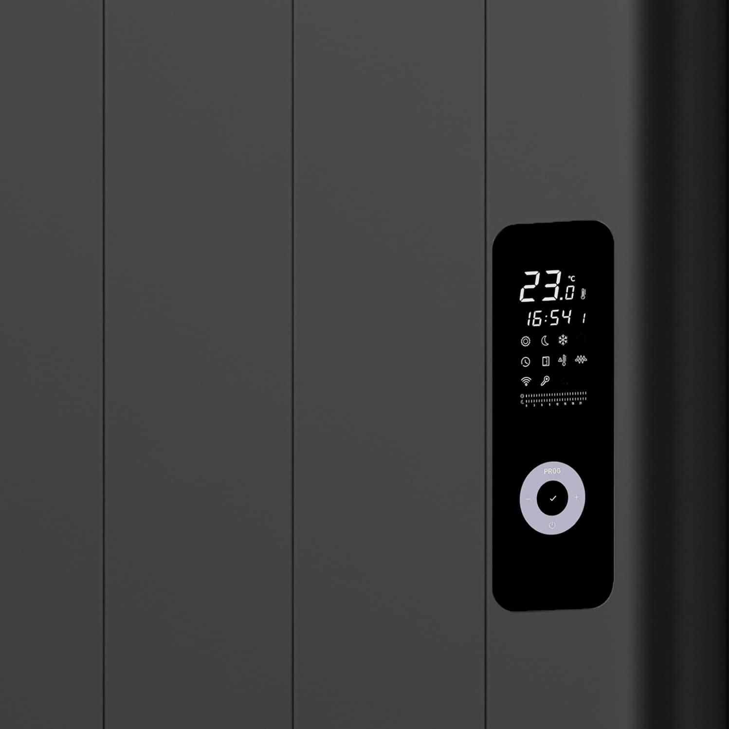 RADIATEUR ELECTRIQUE NOIR / MURAL AVEC PRISE +WIFI PROGRAM 2000W-