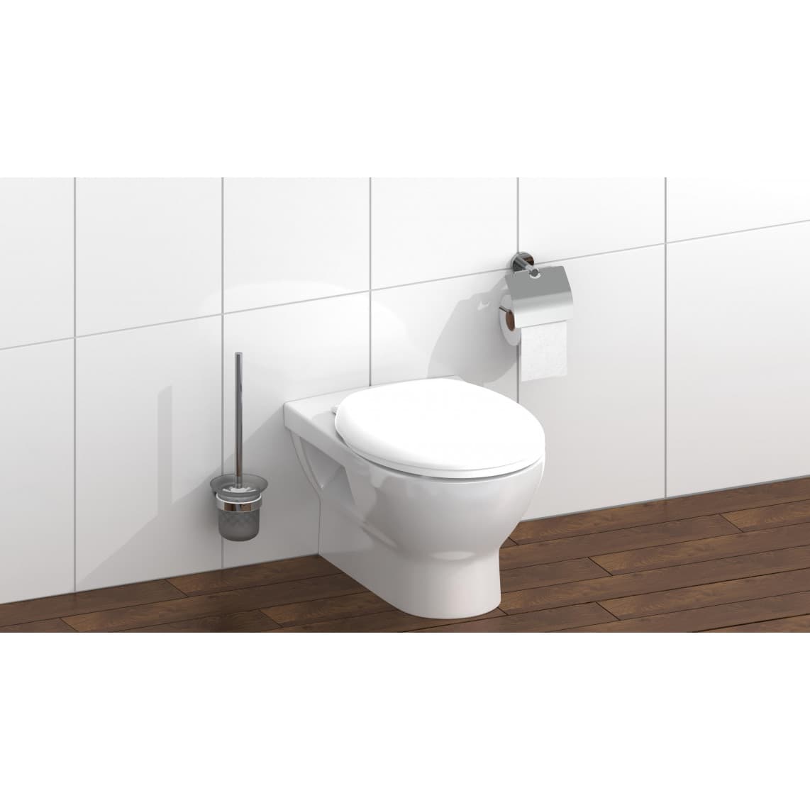 10220 Duroplast WC-zitting, wit, met valrem