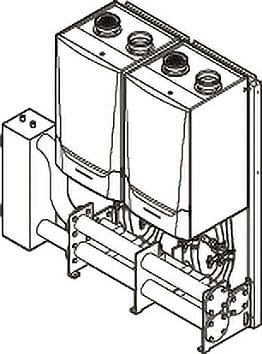 SYSTEME CASCADE PREFAB COMPLET POUR MONTAGE LV DE 2X QUINTA ACE 160 REMEHA