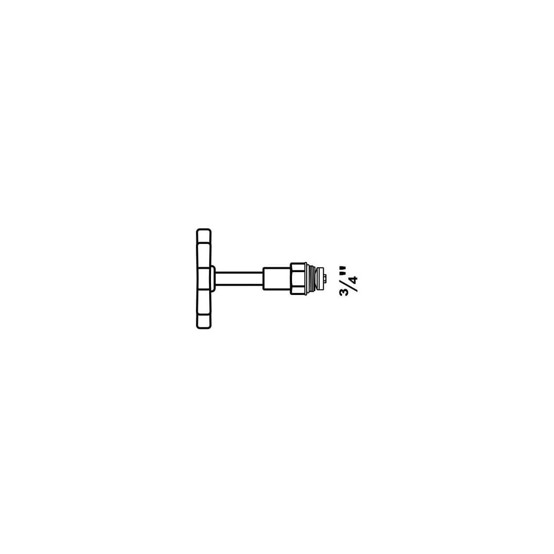 989192255 bovenstuk, met lange spindel, voor KFR stopkraan 3/4"