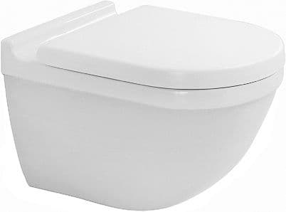 WC SUSPENDU COMPACT STARCK 3 DURAVIT FIXATIONS CACHEES BLANC