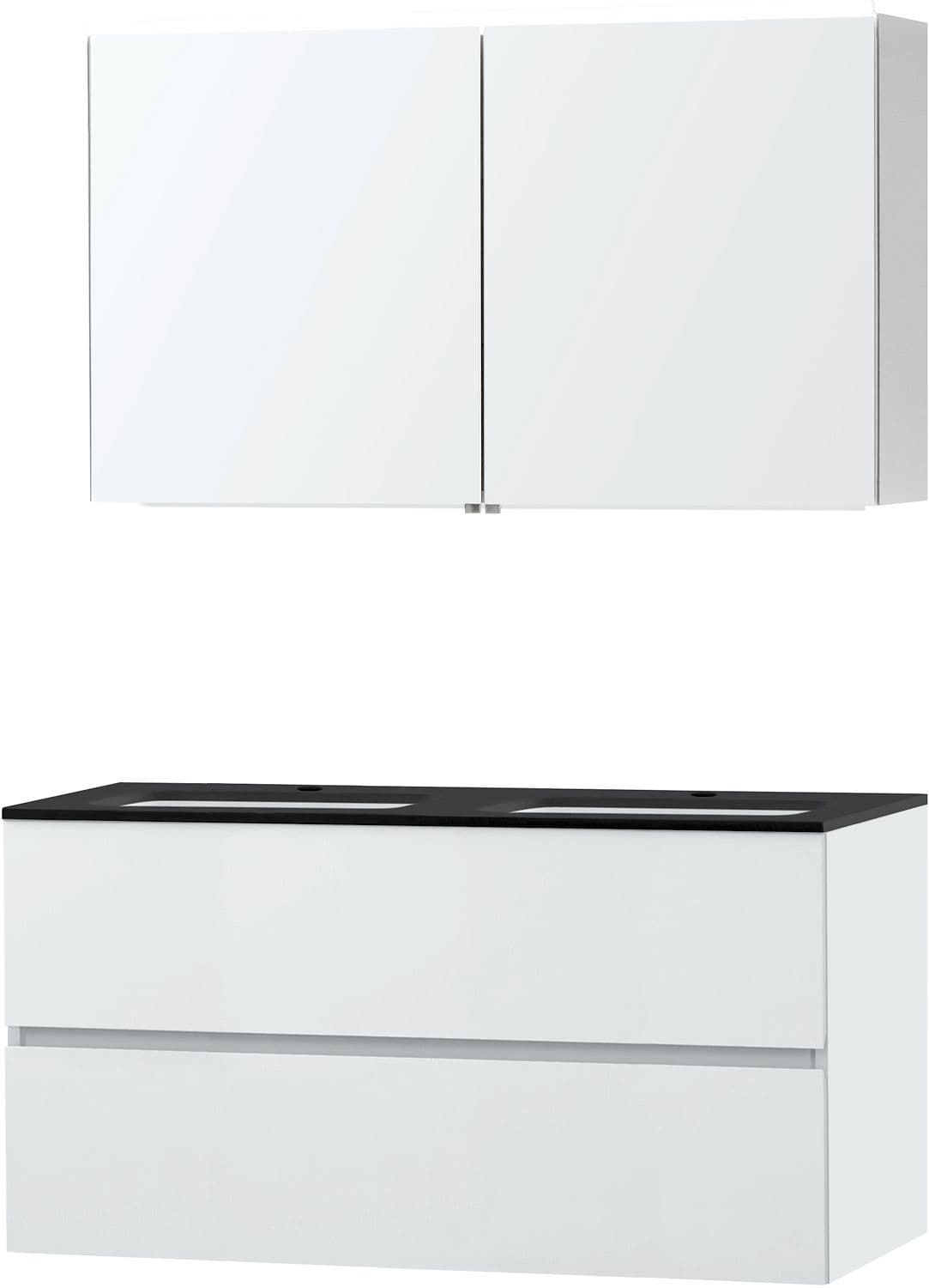 MEUBLE MOLTO POUDRE BLANC 120 BLEU BELGE ARMOIRE TOILETTE