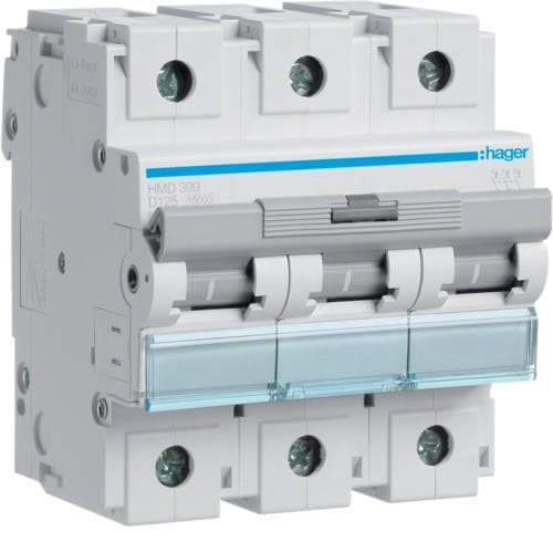 Disjoncteur 15kA 125A 3 pôles - courbe D - 4,5 modules