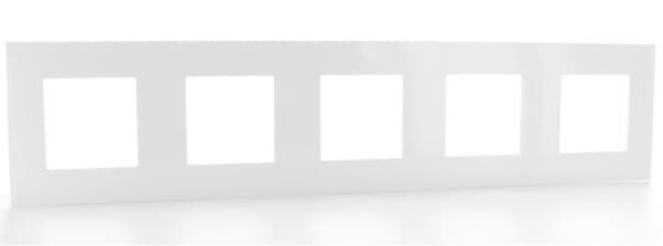 Valena plaque 5 postes horizontal - vertical entraxe 71mm Blanc