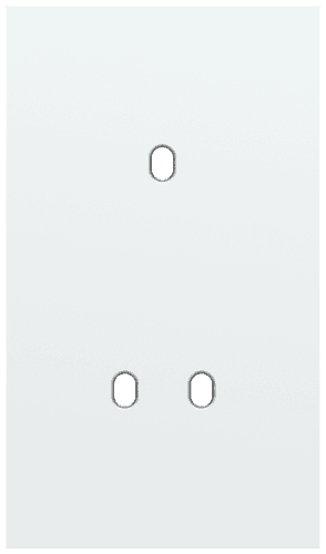Plaque de recouvrement double, verticale 60 mm d'entraxe, pour une fonction de commutation simple et une double, Niko Toggle steel white coated