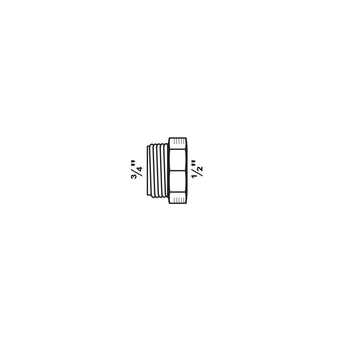 989772055 FM Réducteur, galvanisé, 3/4" M x 1/2" F, (241)