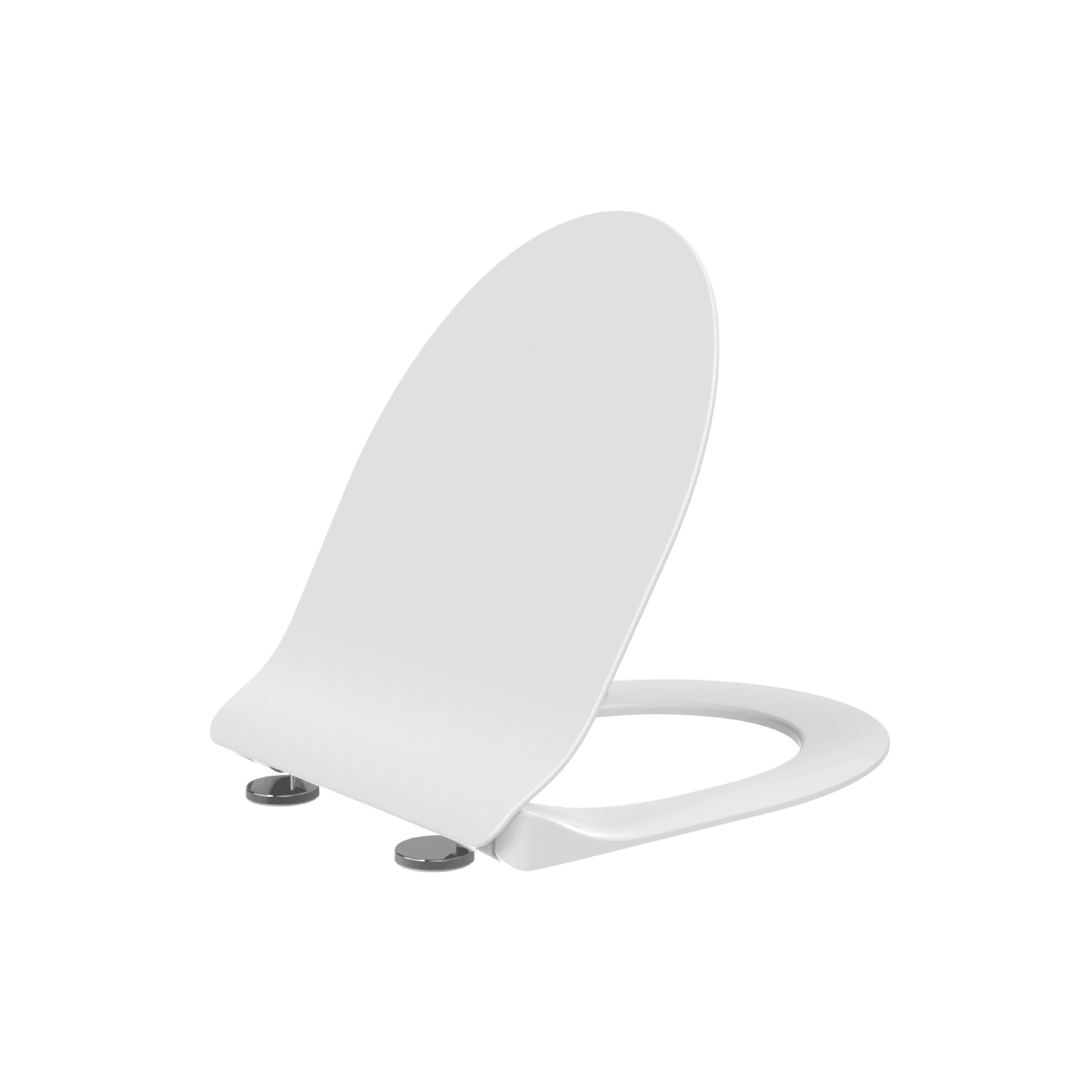 CREAVIT NESS ABATTANT WC - MODÈLE D - DESIGN FIN - FREIN DE CHUTE - DÉCLIPSABLE - DUROPLAST - CHARNIÈRES EN INOX - BLANC BRILLANT