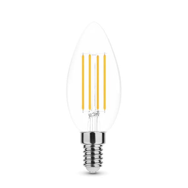 Lampe filament Led flamme - 7W - E14 - 4000K 360° - 430lm - dimmable