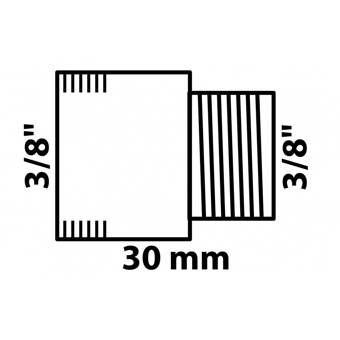 989312155 Tap extension, brass, chrome, 3/8" x 30 mm