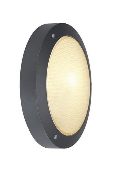 Bulan plafonnier, rond, Anthracite, E14, maximum 60W, verre satiné