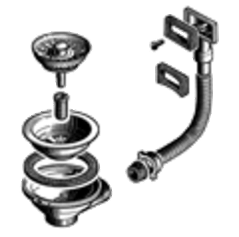 Van Marcke Pro bonde grille raccord trop-plein évier 1 cuve 3 1/2"