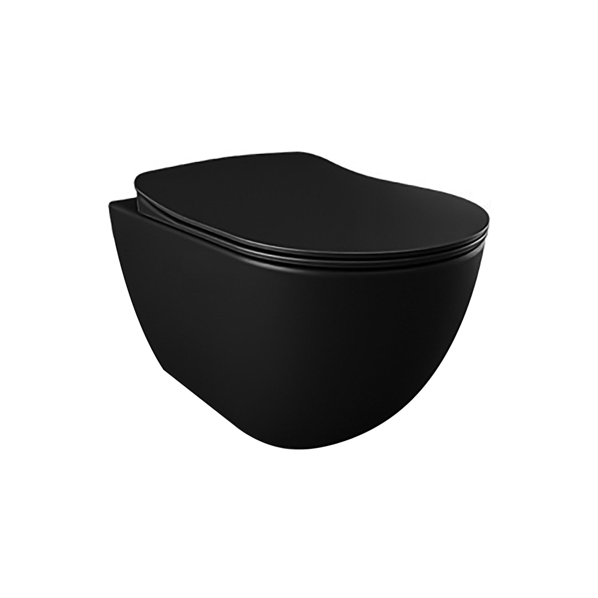 CREAVIT FREE WC SUSPENDU AVEC BIDET – SANS BRIDE - SANS ABATTANT – NOIR MAT