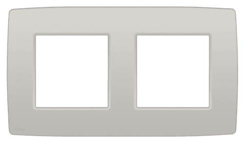 Plaque de recouvrement double avec un entraxe de 71 mm, couleur Niko Original light grey