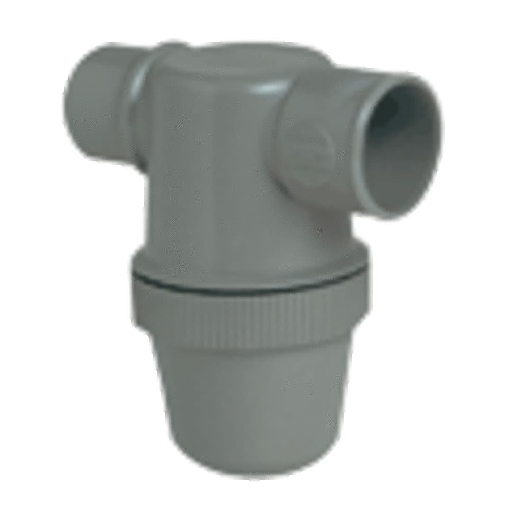 Nicoll siphon bouteille D 32 mm entrée horizontale PVC gris
