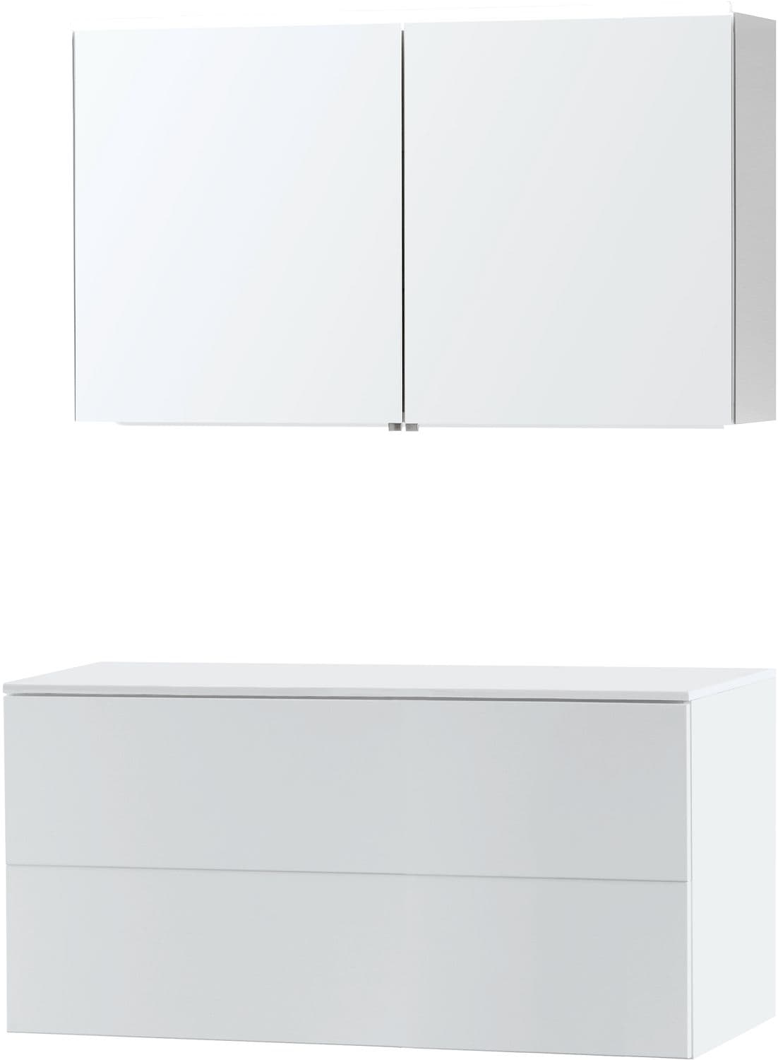 MEUBLE PURO DUO BLANC 120 SOLID A POSER ARMOIRE TOILETTE