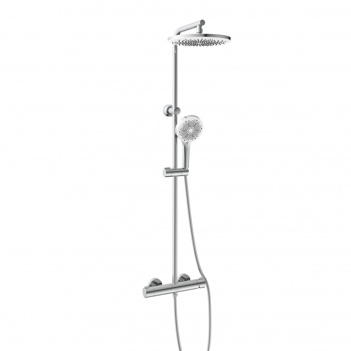 60080U JAVA Set douche de pluie, chromé, avec mitigeur monocommande