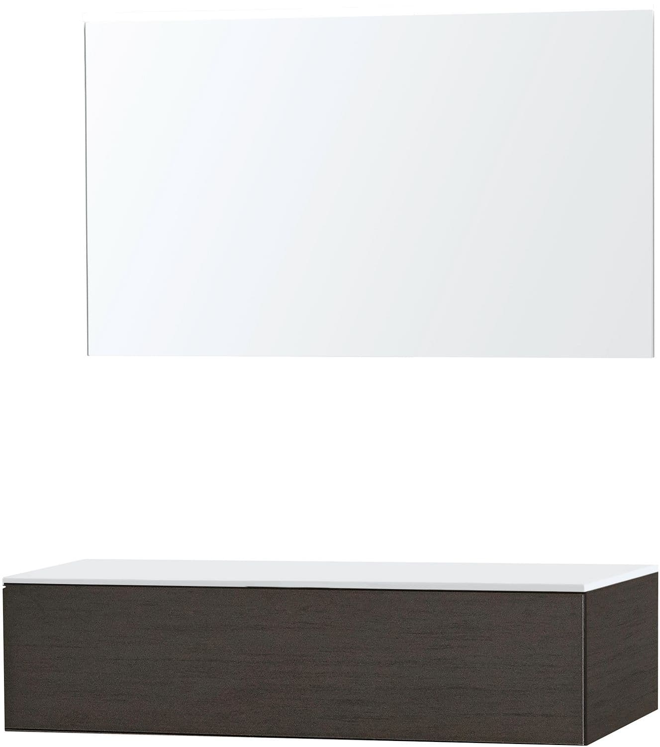 MEUBLE PURO DUO WENGE 120 1 TIROIR SOLID A POSER MIROIR
