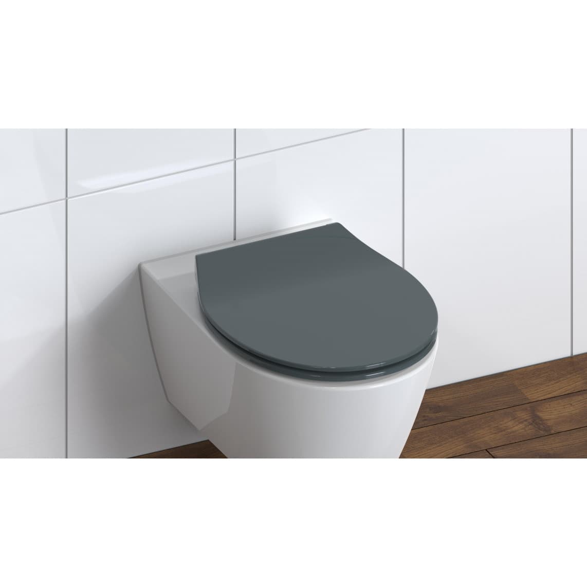 82704 Duroplast Toilet seat SLIM ANTHRAZIT, with soft close and quick release
