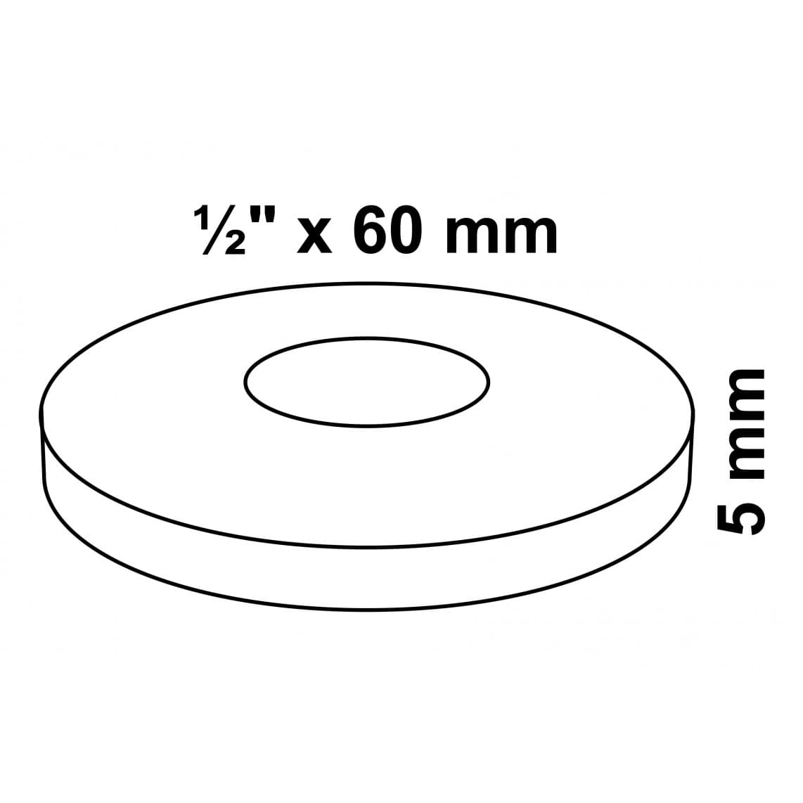 988132148 Tap rose, chrome, 1/2" x 60 mm x 5 mm