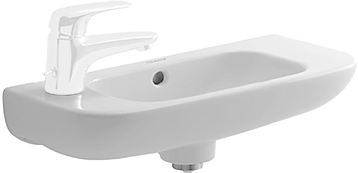 LAVE-MAINS D-CODE DURAVIT 50-22CM TROU ROBINET GAUCHE BLANC