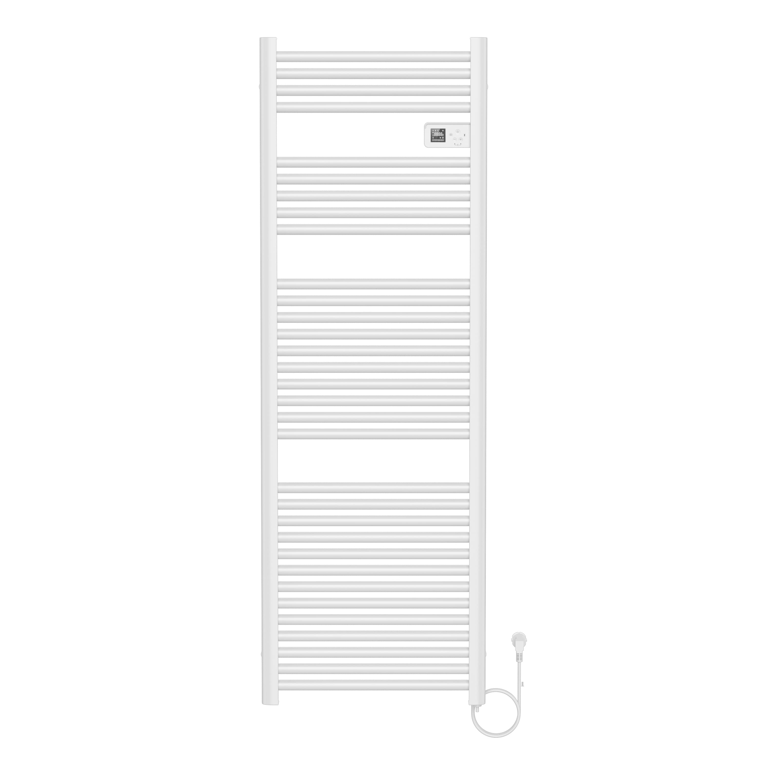 BELRAD SÈCHE-SERVIETTES ÉLECTRIQUE – AVEC THERMOSTAT NUMÉRIQUE PROGRAMMABLE – SMART WIFI - 850W – 1600X540X133 MM – BLANC BRILLANT