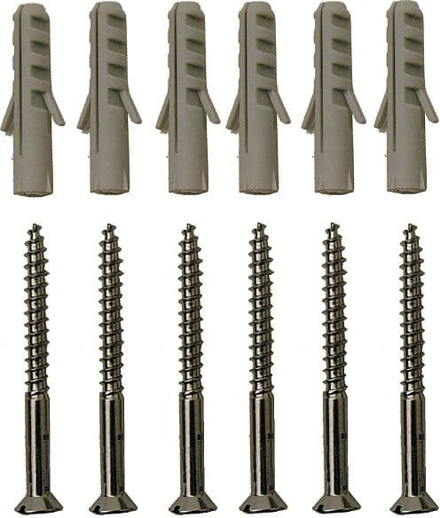 JEU DE 6 VIS+6 CHEVILLES 4-40MM M6