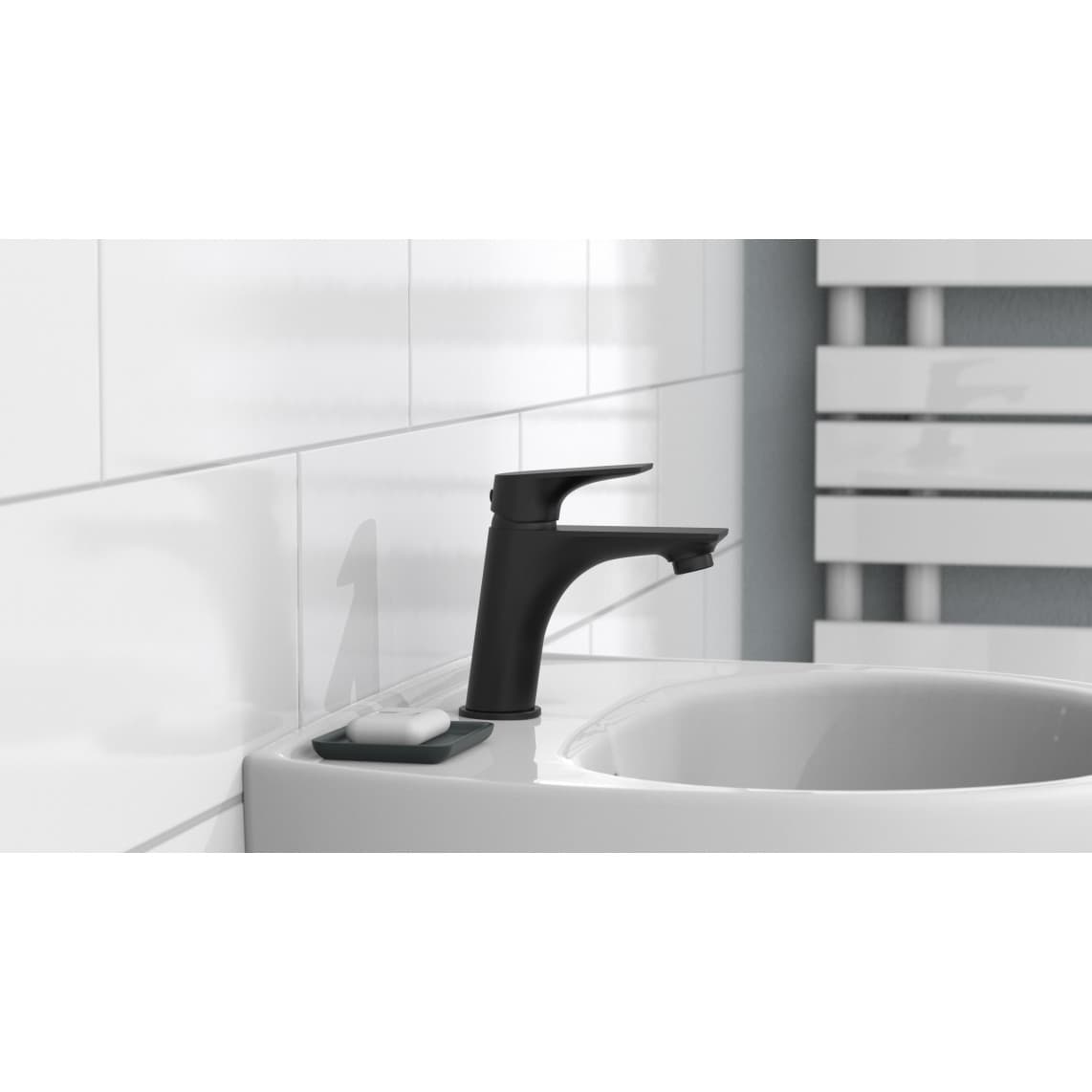 33216 BOSTON Mitigeur lavabo, noir mat