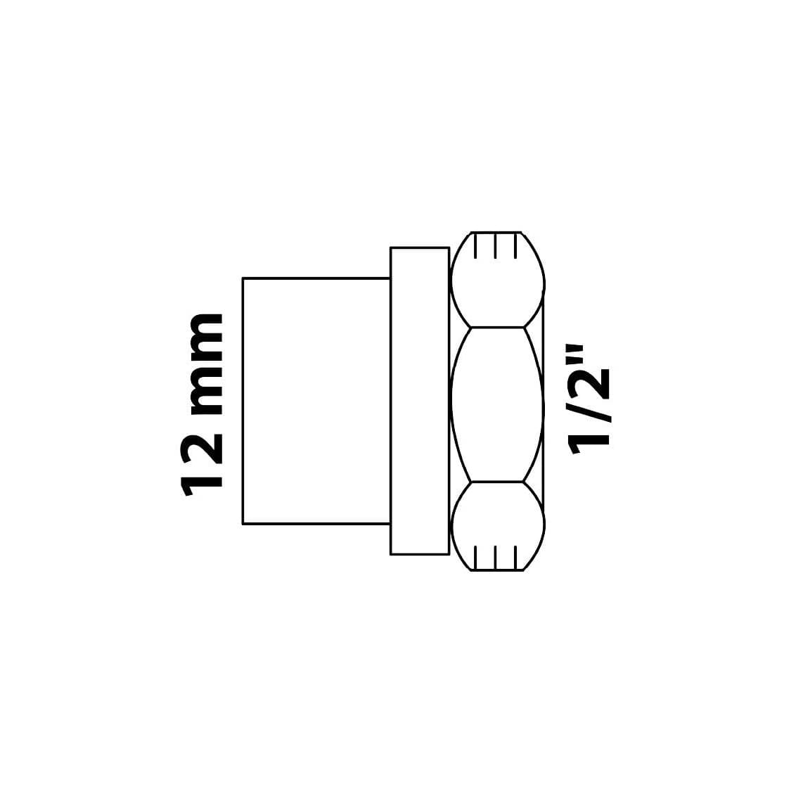 989108017 BR manchon de transition, vierge, 12 mm x 1/2" F, 1 manchon, (4270g)