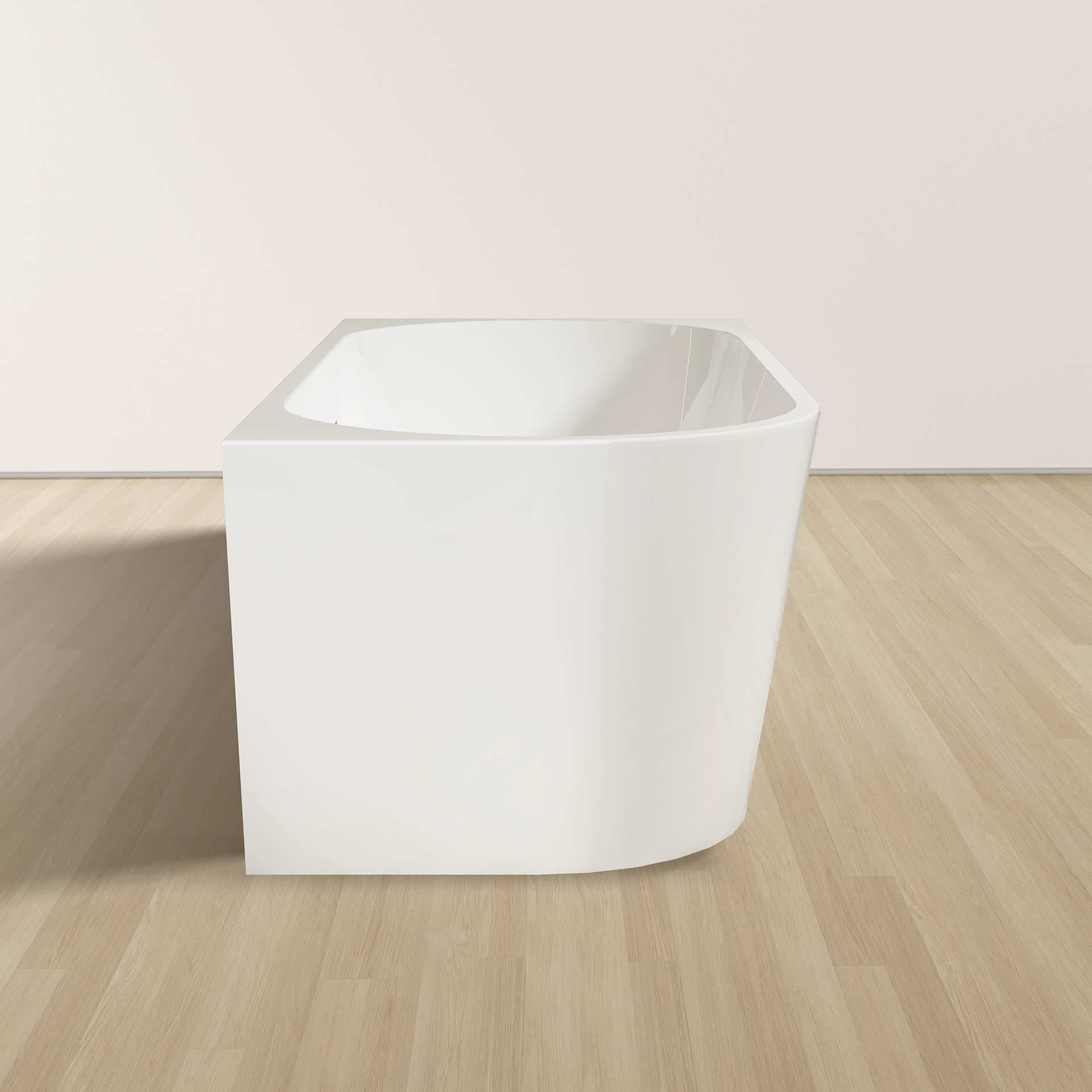 ALONI BAIGNOIRE D'ANGLE - DROIT - AVEC SET D'EVACUATION ET BONDE CLIC-CLAC - ACRYLIQUE - 170X78X58 CM - BLANC BRILLANT