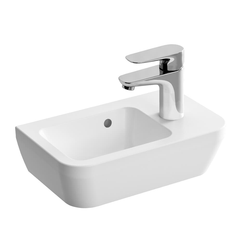 Vitra Integra lave-mains 370 x 220 mm trou de robinet droite avec trop-plein
