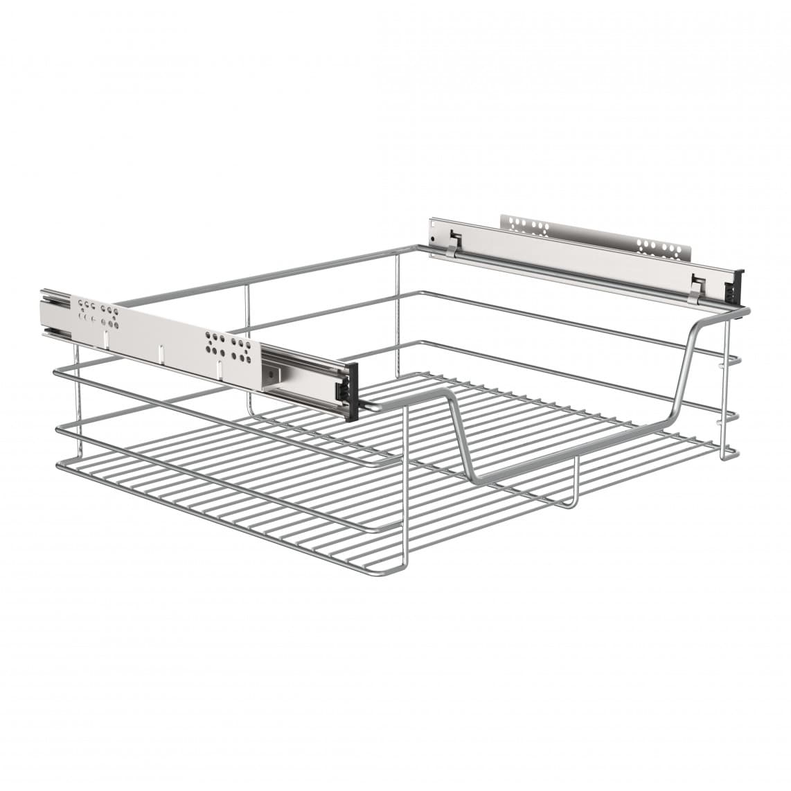 4329 tiroir télescopique, chromé, 395 x 140 x 440 mm, pour armoire 50cm