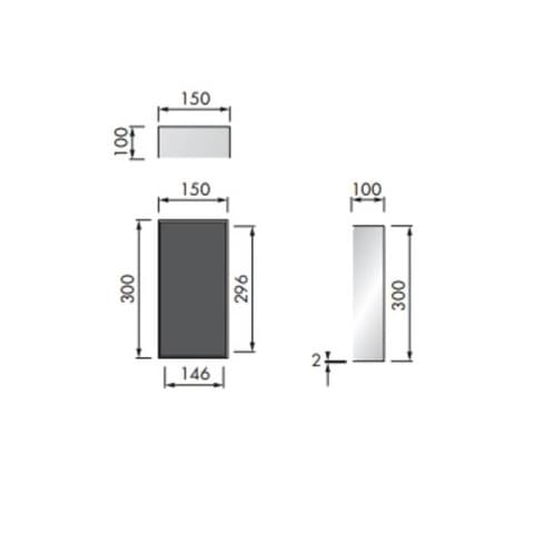 INBOUW COLOUR BOX LOOOX 30X15X10CM MAT ZWART