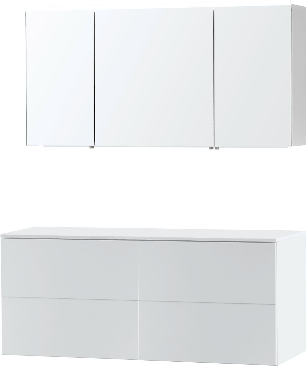 MEUBLE PURO DUO BLANC 140 SOLID A POSER ARMOIRE TOILETTE