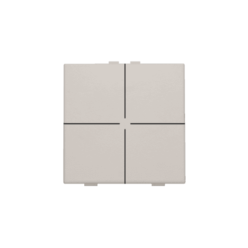 Bouton-poussoir quadruple pour Niko Home Control, couleur light grey