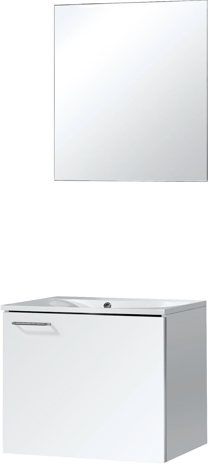 MEUBLE BIZZY 60/60 AVEC MIROIR 60 BLANC
