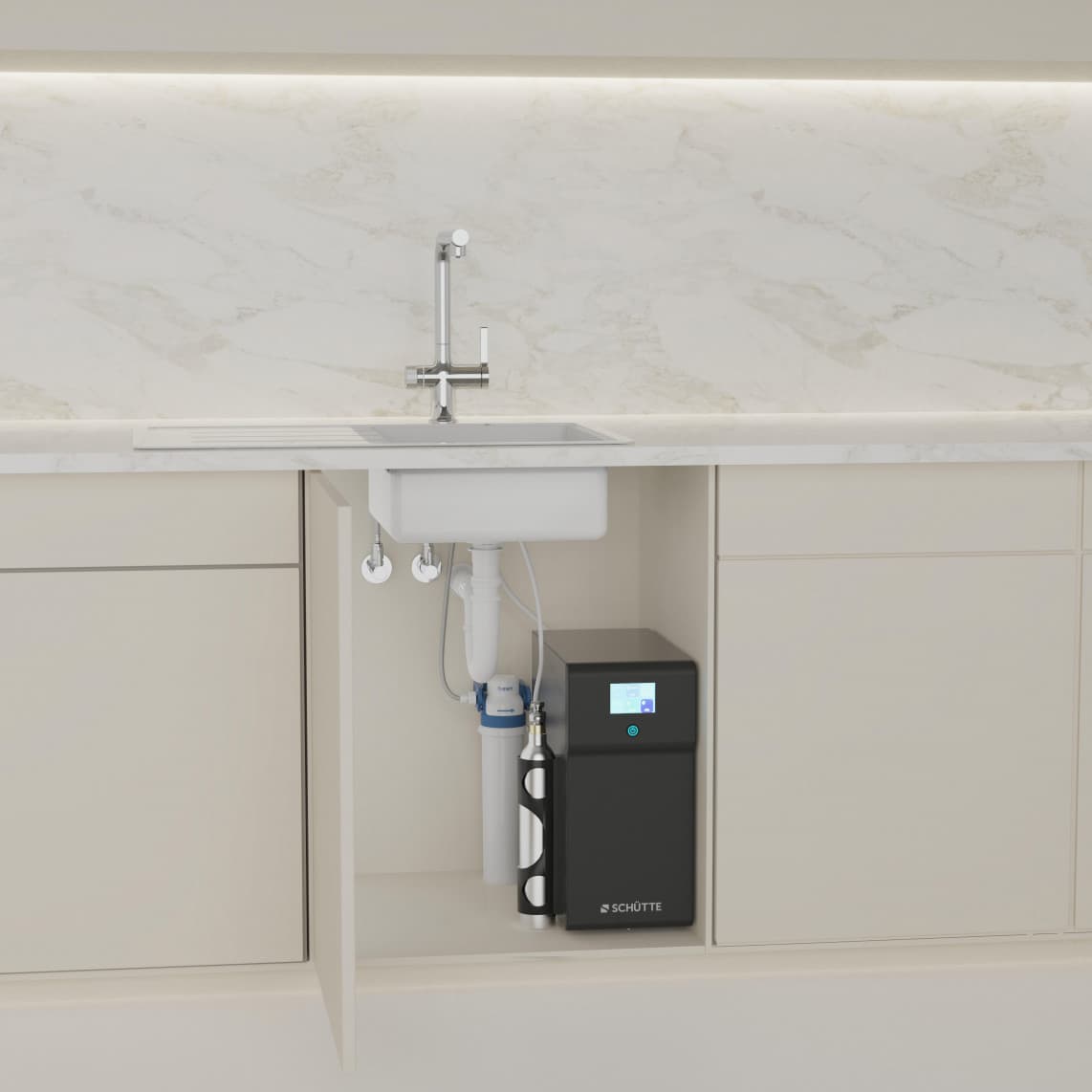 99900 AQUASTAR PREMIUM spoelwater mengkraan plus koel- en filtersysteem, chroom