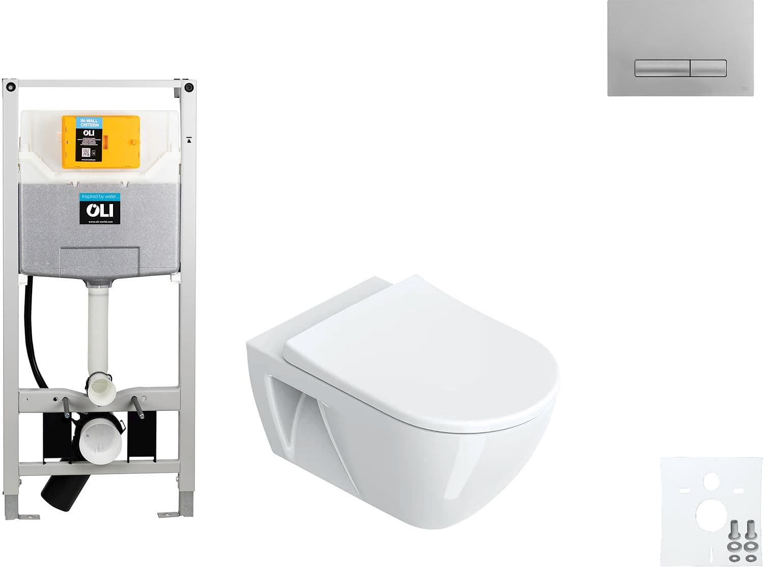 WALLFIX OLI WC SUSPENDU SFERA ECO CATALANO GLAM MAT CHROME