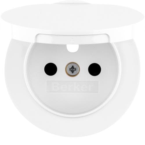 Sets de finition pour prise de courant à clapet Berker R.1 / R.3 Blanc polaire, brillant