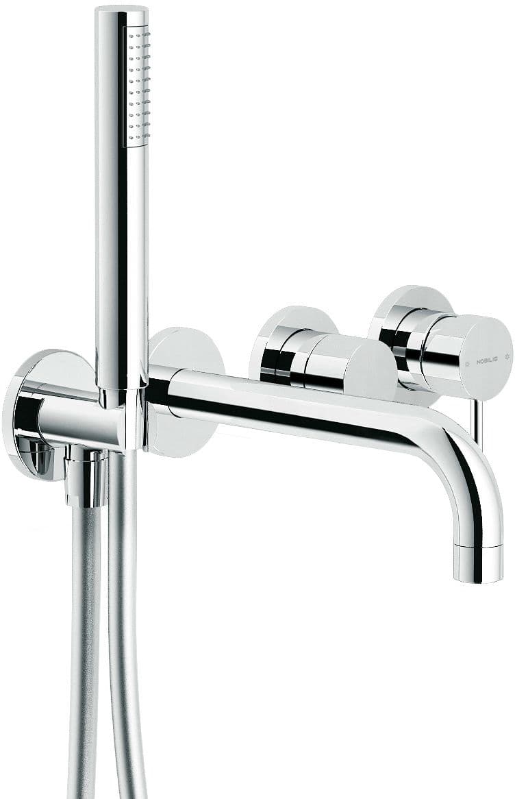 SET DE FINITION MITIGEUR BAIN 4TROUS MURAL VELIS NOBILI CHROME
