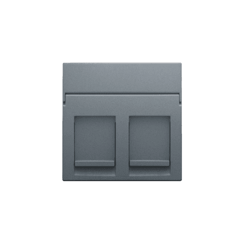 Enjoliveur data 2x RJ, couleur blue grey coated