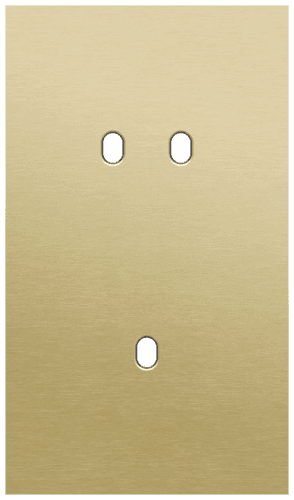 Plaque de recouvrement double, verticale 60 mm d'entraxe, pour une fonction de commutation double et une simple, Niko Toggle alu gold brushed