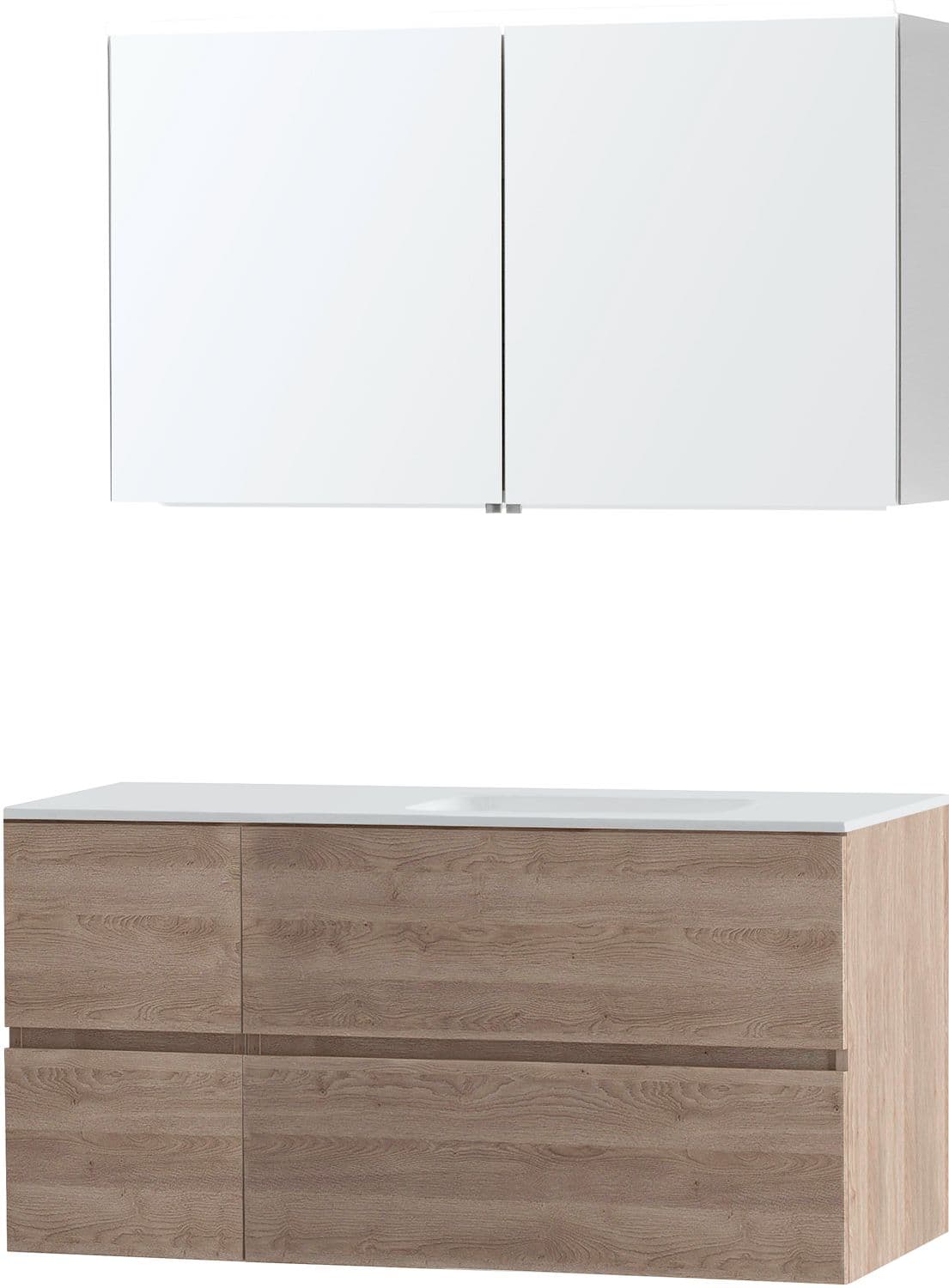 MEUBLE MOLTO CHENE NATUREL 125 DROITE SOLID ARMOIRE TOILETTE