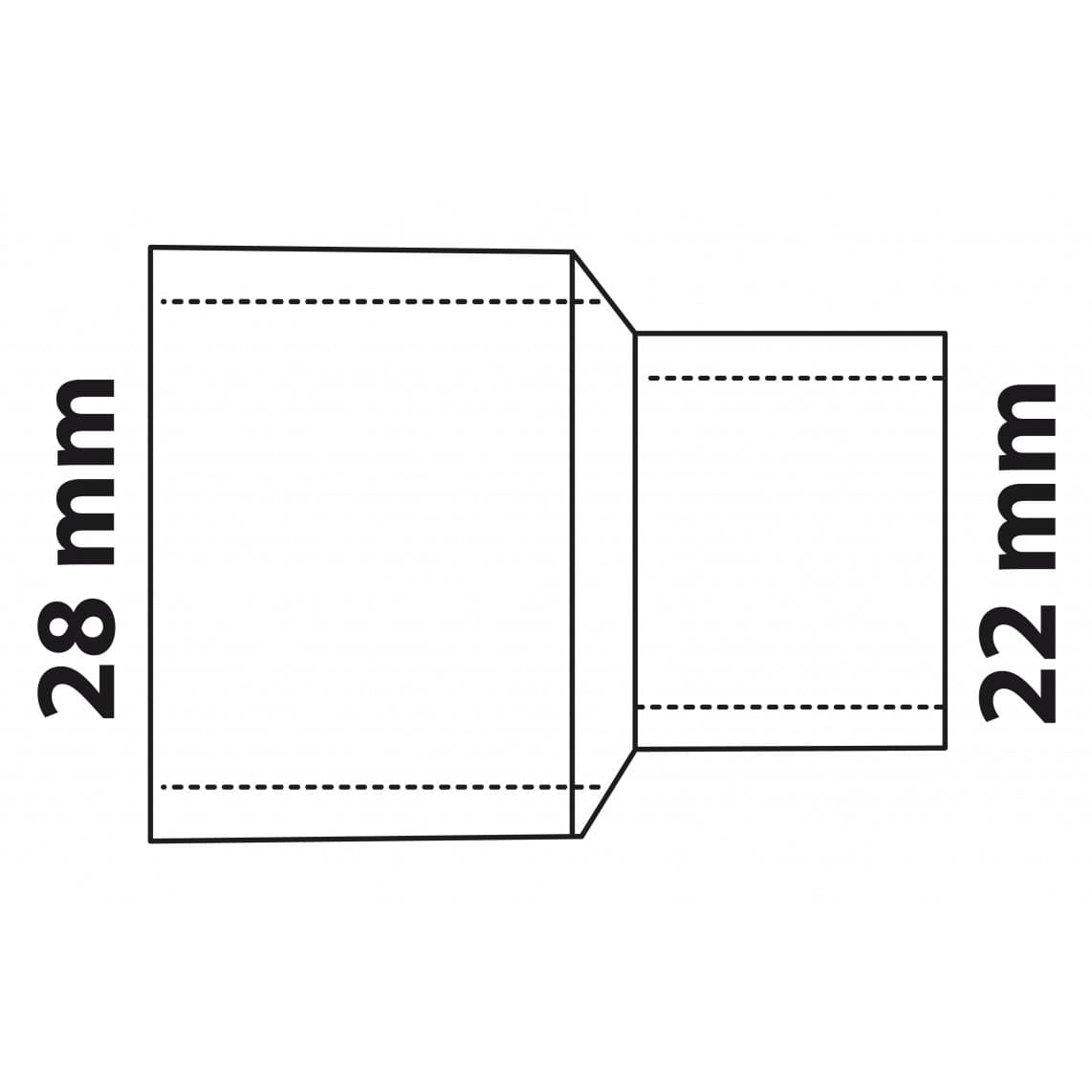 989065055 CU manchon réducteur, vierge, 28 mm x 22 mm, 2 manchons, (5240)