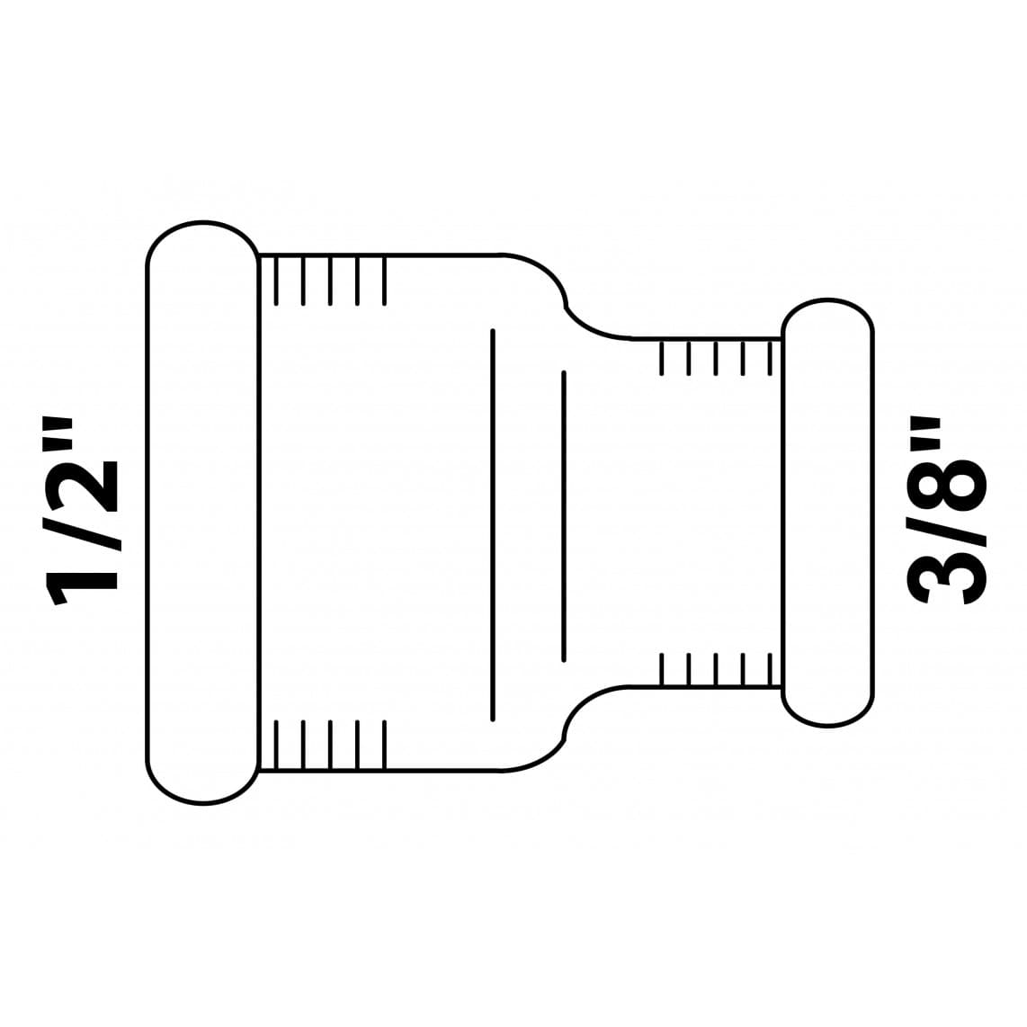 989371355 LT manchon réducteur, vierge, 1/2" F x 3/8" F
