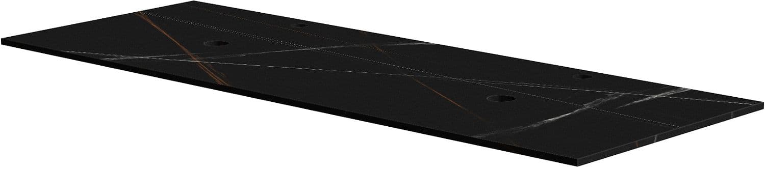 TABLET MARBRE CERAMIQUE PURO L140 H1,2 2VIDAGES/TROU ROBINETS BAMBOO BLACK