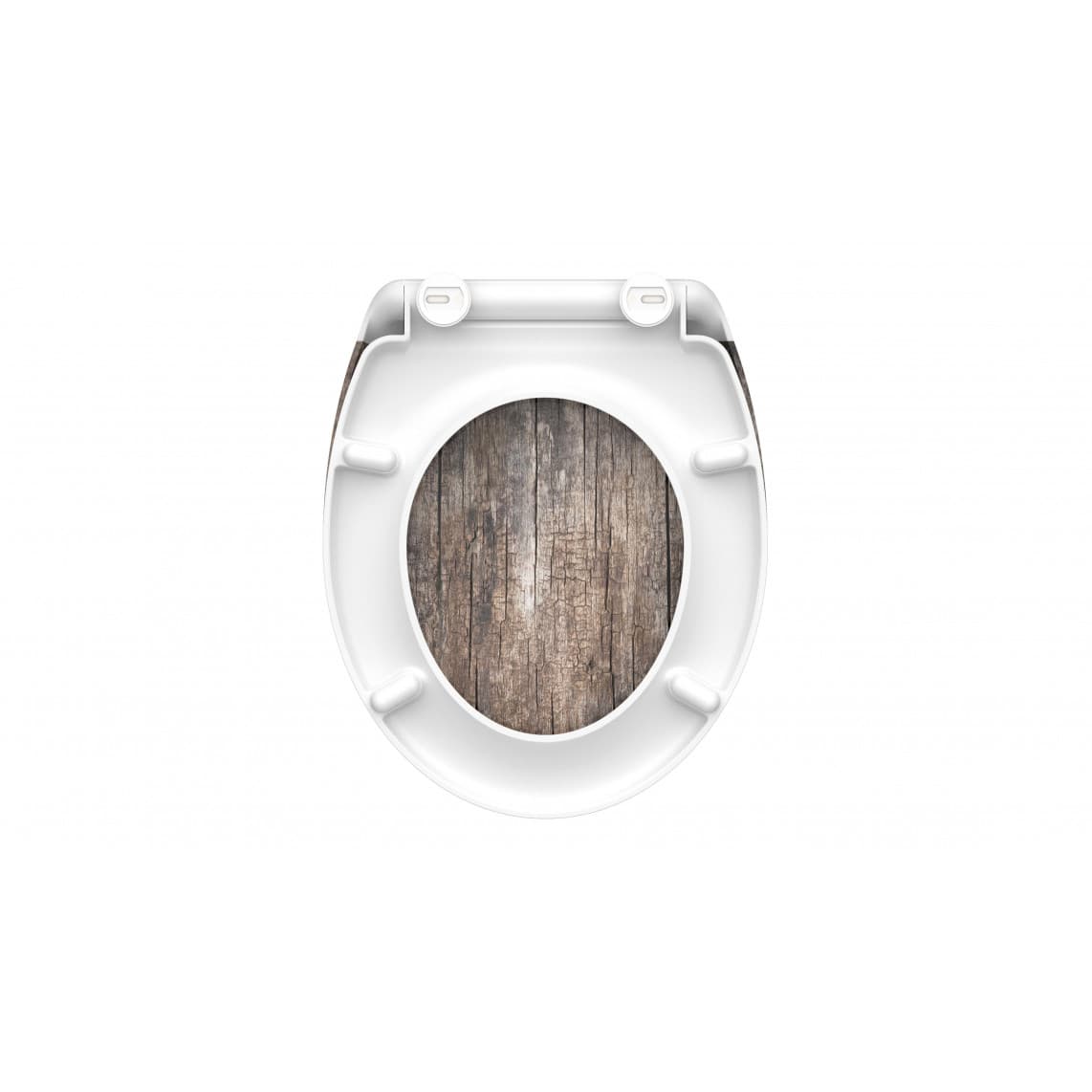 82368 abattant WC en Duroplast OLD WOOD, avec frein de chute et déclipsable
